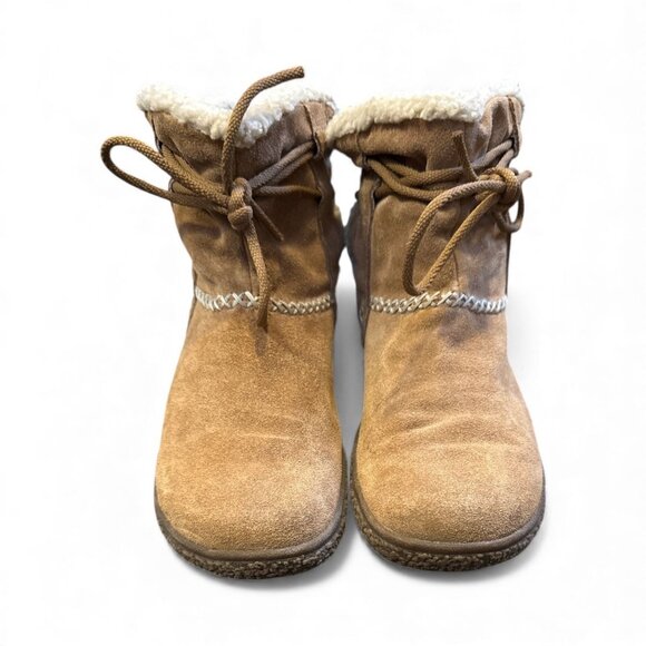 Earth Spirit Paula II Womens Size 8 Tan Suede Ankle Boots With Faux Fur Lining & - Picture 7 of 7